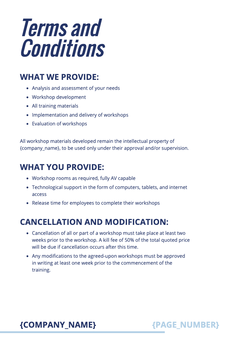 Workshop Proposal Template